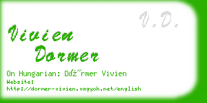 vivien dormer business card